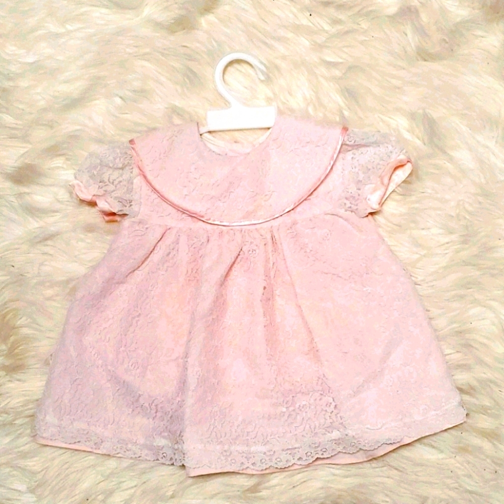 LIKE NEW: BABY GIRLS SUNDAYS BEST PINK LACE DRESS